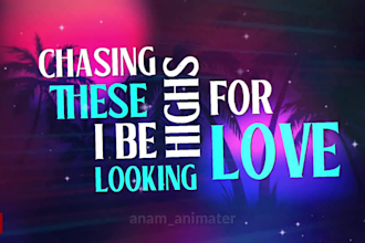 create stunning animated lyric music video