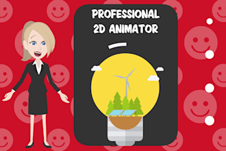 create 2d character animation, premium motion graphics video