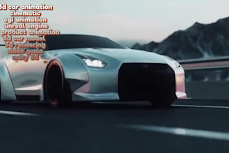 design 3d car chase scenes, cinematic car animation, ultrarealistic vfx, render