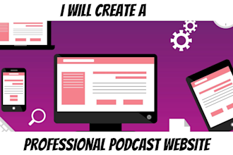 create a professional podcast website