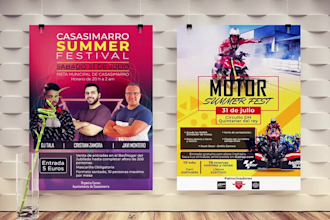 design unique poster, flyer and brochure for your event