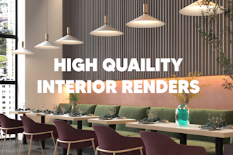design pro render cafe, restaurant interior and exterior
