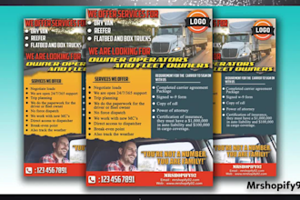 create unique and urgent logistic, cargo, transport  flyers