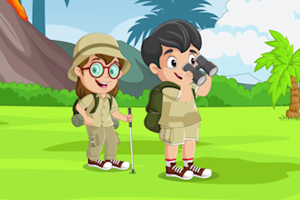 do creative 2d animation video, nursery rhymes and stories