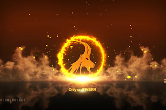 epic cinematic laser revealed logo animation video