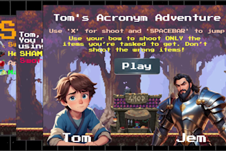 create 2d javascript, html game for website