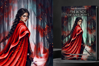 draw a custom fantasy book cover or ebook cover illustration