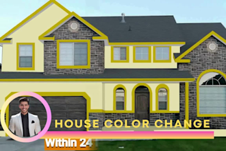 change house or wall color, facade paint home inte, exterior