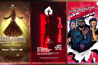 design motion flyer,  animated poster, event promotional video