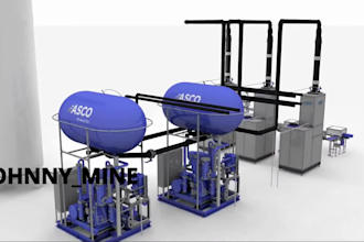 create 3d industrial animation for machinery, factory manufacturing, and process