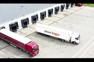 create truck logistics warehouse office promo video