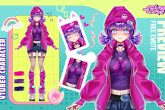 design and rig pro live2d vtuber model for vtube studio