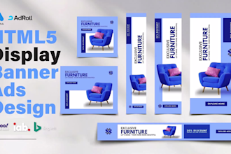 design google display banner ads for adroll or adwords