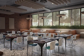 do fast food restaurant design, coffe design and 3d rendering