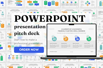 design, redesign  a quick powerpoint presentation and investor pitch deck