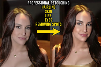 portrait retouching , hairline fix , photo editing