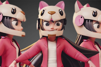 do professional 3d character animation and modeling