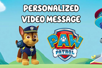 create a personalized message with chase from paw patrol