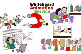 create a custom whiteboard animation, whiteboard explainer doodle video