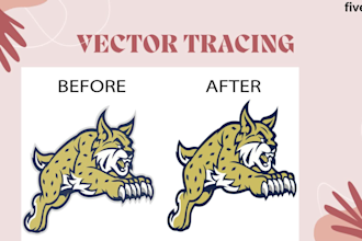do vector trace, logo redraw,raster to vector,convert image