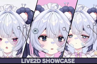 design and rig live2d vtuber mode, 2d vtuber, vtuber rigging, props and assets