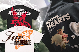 create modern streetwear clothing graphic and hoodie design