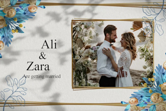 create wedding invitations video and cinematic wedding video