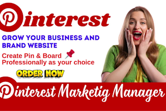 setup optimize and do pinterest marketing manager, pins and boards