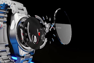 create realistic 3d watch animation 3d product animation 3d model 3d animation