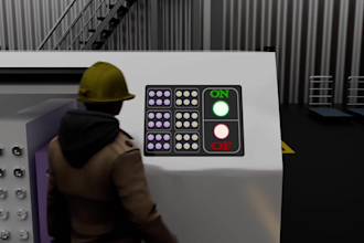 create 3d industrial machine animation and mechanical animation