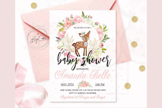 create an invitation for the baby shower birthday wedding