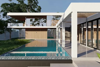 make 3d exterior architectural design landscaping