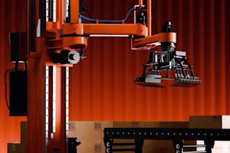 create realistic industrial robot animation and simulations video