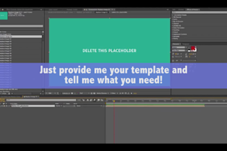 professionally edit any after effects template
