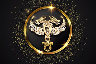 design a stunning 3d metallic gold logo in 24 hrs