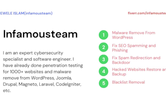 do clean malware and secure server with a guarantee