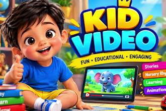 create childrens songs, kids music videos, stories and animated videos