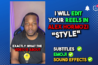 edit your reels, tiktok and shorts just like alex hormozi