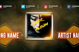 make unique music promo audio spectrum or music visualizer