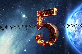 make epic space countdown logo intro reveal
