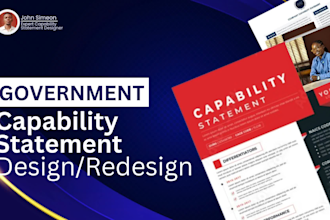 design an effective federal government capability statement or journal design