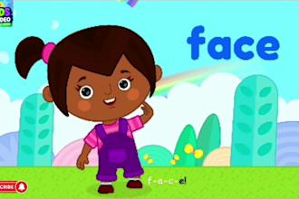 create custom 3d animation for kids in any style, 3d kids music video for fun
