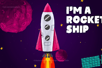 create a custom hand drawn 2d animated lyric video