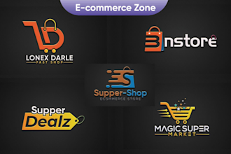 do modern ecommerce shopify online store logo