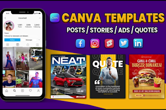 design canva instagram post, story, quotes templates design