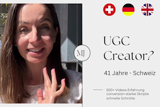 be your ugc creator for german tiktok and instagram videos