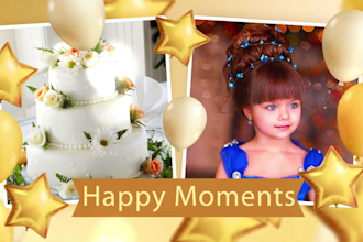 create happy birthday video wish and funny picture slideshow
