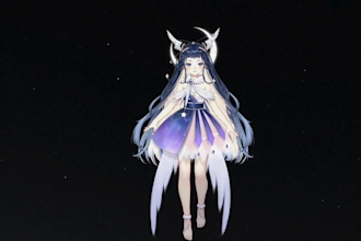 design live2d vtuber model, 2d vtuber model, vtuber rigging, anime vtuber model