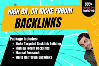 create niche forum backlinks high da authority link building