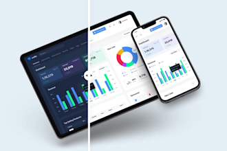 do dashboard ui ux design, web app design and saas ui ux design in figma